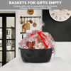 Picture of Goodpick Small Woven Basket, Baskets for Gifts Empty, Baby Basket with Handles, Black Baskets for Organizing, Dog Toy Basket, Rope Baskets for Storage, 12" x 8" x 5"