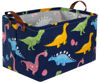 Picture of Essme Dinosaur Basket,Dinosaur Storage Baskets for Boys, Dinosaur Baskets for Boys Toy Bin with Handle Dinosaur Baskets for Dinosaur Room Decor, Clothes,Books.(Navy Blue dinosaurs)