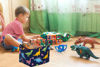 Picture of Essme Dinosaur Basket,Dinosaur Storage Baskets for Boys, Dinosaur Baskets for Boys Toy Bin with Handle Dinosaur Baskets for Dinosaur Room Decor, Clothes,Books.(Navy Blue dinosaurs)