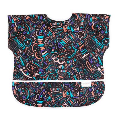 Picture of Bumkins Short Sleeve Bib for Girl or Boy, Toddler and Kids for 1-3 Years, Large Size, Essential Must Have for Junior Children, Eating, Mess Saving Soft Fabric Apron for Play, Born This Way