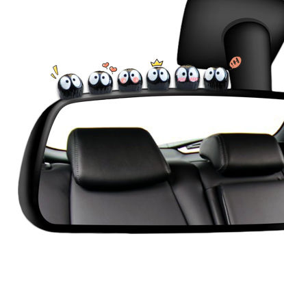 Picture of Cute Soot Sprites,35 Pcs Automotive Interior Decoration Accessories for Car Rearview Mirror and Dashboard,Cute Anime Decor for Home Garden Office,Funny Ornament Gifts(Black)
