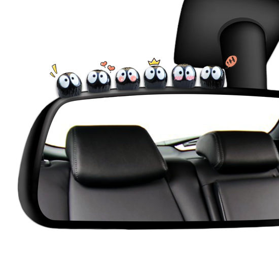 Picture of Cute Soot Sprites,35 Pcs Automotive Interior Decoration Accessories for Car Rearview Mirror and Dashboard,Cute Anime Decor for Home Garden Office,Funny Ornament Gifts(Black)