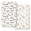 Picture of Stretch Ultra Soft Jersey Knit Fitted Crib Sheets Set 2 Pack，Fit All Standard Crib Mattress Pads Safe and Snug, Crib Fitted Sheet for Boys and Girls, Stylish Cars Print Kids Sheets for Boys