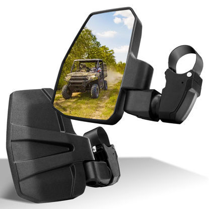 Picture of SHEJISI UTV Side Mirrors,You No Longer Need to Adjust by Hand,Innovative Automatic Reset Function,for 1.5"-2.0" Roll Cage,Compatible with Polaris RZR,Can Am Maverick,Honda Pioneer SXS,Kawasaki Mule