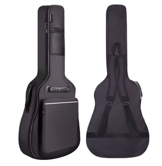 Picture of GIGKOUKI 40 41 Inch Acoustic Guitar Case Soft 0.35" Padded Guitar Bag, Waterproof Guitar Gig Bag Classical with Back Hanger Loop and Shoulder Strap