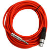 Picture of Seismic Audio - SATRXL-F25Red - 25 Foot Red XLR Female to 1/4 Inch TRS Patch Cable Snake Cords - Balanced