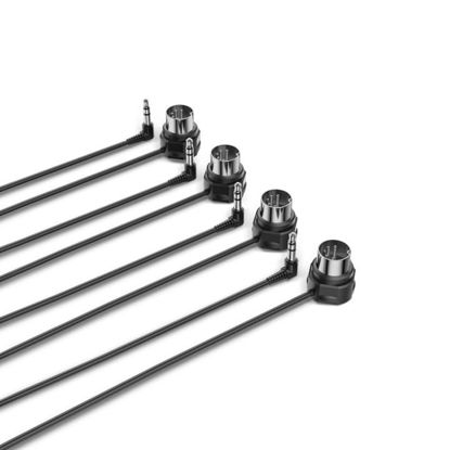 Picture of CME TRS MIDI Cable 4-Pack - TRS Type A (3.5mm - 1/8”) to 5-pin DIN, 2FT / 60CM, Low-Profile - Right Angle Ultra-Thin Plugs for Compact Spaces - Ideal for Synths & Pedalboards