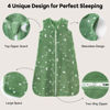 Picture of Unnivoll Fleece Baby Sleep Sack 0-6 Months 2.0 Tog Baby Wearable Blanket with 2-Way Zipper Warm Sleeping Sack for Toddler Infant Newborn - Small Blue Green Planet