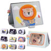 Picture of Taf Toys Savannah Infant Tummy-time Soft Crinkle Activity Book with Huge Baby Safe Mirror, 3D Activities, Textures and a Soft Baby Teether