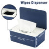 Picture of NOVWANG Wipes Dispenser, Baby Wipe Holder, Keeps Wipes Fresh, Refillable Wipe Container Baby Wipes Case for Bathroom Wipes Pouch Case, Deep Blue
