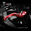 Picture of MZS Red Motorcycle Brake Clutch Levers Adjustable Short CNC Compatible with CBR600RR PC37 2003-2006 | CBR954RR SC50 2002-2003