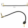 Picture of TIMESETL 3 Pack 12 Inch Guitar Patch Cable Ultra Quiet Instrument Effect Pedal Patch Cords 1/4 inch Right Angle Low Profile Pancake Design