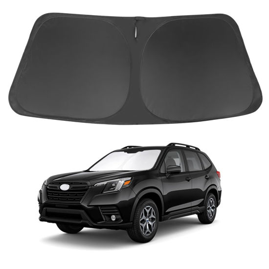 Picture of Windshield Sun Shade Custom Fit 2019-2024 Subaru Forester Accessories(Crossover, Base, Premium, Sport, Limited) Front Sunshade Keep Car Interior Cool