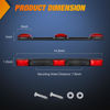 Picture of Nilight 9 LED Marker Tail Trailer Light Bar 14.2Inch 2 PCS Red Clearance Identification Running Marker ID Rear Stainless Steel Bracket for 12V Pickup Truck Trailer RV Boat