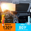 Picture of Windshield Sun Shade Custom Fit 2018 2019 2020 2021 2022 2023 2024 Nissan Kicks S SV SR Crossover Accessories Front Sunshade Sun Visor Protector Keeps Cool