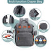 Picture of ISMGN Diaper Bag Backpack with Changing Station, Extra Large Diaper Bag, Multifunctional Diaper Bag, Baby Bag, Deep Gray