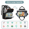 Picture of ISMGN Diaper Bag Backpack with Changing Station, Large Diaper Bag, Baby Bag, Multifunctional Diaper Bag, GreyBlack