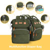 Picture of ISMGN Diaper Bag Backpack with Changing Station, Large Diaper Bag, Baby Bag, Multifunctional Diaper Bag, ArmyGreen