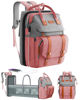 Picture of ISMGN Diaper Bag Backpack with Changing Station, Large Diaper Bag, Baby Bag, Multifunctional Diaper Bag, Pinkgray