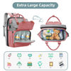 Picture of ISMGN Diaper Bag Backpack with Changing Station, Large Diaper Bag, Baby Bag, Multifunctional Diaper Bag, Pinkgray