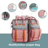 Picture of ISMGN Diaper Bag Backpack with Changing Station, Large Diaper Bag, Baby Bag, Multifunctional Diaper Bag, Pinkgray