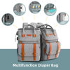 Picture of ISMGN Diaper Bag Backpack with Changing Station, Large Diaper Bag, Baby Bag, Multifunctional Diaper Bag, Gray
