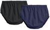 Picture of City Threads 2-Pack Little Girls' and Little Boys'' Unisex Diaper Covers Bloomers Soft Cotton, Black/Navy, 3T