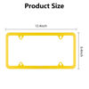 Picture of Alpmosn 2PCS Stainless Steel License Plate Frames, 4 Holes Car Licence Plate Covers with Screws Washers and Caps, Car Exterior Accessories, License Plate Holder for US Vehicles (yellow)