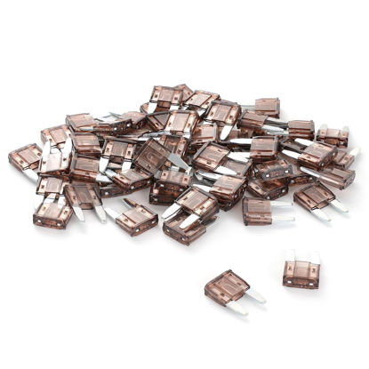 Picture of 100 Pack Auto Fuses 7.5 AMP APM/ATM 32V Mini Blade Style Fuses 7.5A Short Circuit Protection Car Fuse (7.5AMP)