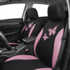 Picture of Flying Banner Butterfly car seat Covers ful Set Fashion Universal Lady Woman Female Rear Bench Split Colorized (Pink Black, Full Set)