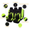 Picture of Flying Banner Butterfly car seat Covers ful Set Fashion Universal Lady Woman Female Rear Bench Split Colorized (Green, Full Set)