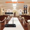 Picture of innopow 200-Channel Wireless Microphones System, Dual UHF Metal Cordless Mic Set, Auto Scan, Long Range 200-240Ft,16 Hours Use for Karaoke Singing, Church, 2022 Version(WM333)