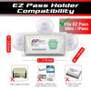 Picture of EZ Pass Holder for Windshield with Strong Suction - Secure Toll Pass Cover Fits EZPass Mini & iPass - Durable, UV- and Heat-Resistant Transponder Holder for Car Trip Essentials by NuBliss, Clear