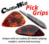 Picture of ChillinWell Guitar Pick Grips 16 pc Grippy not Sticky Durable Reusable Soft Stick-On Trimmable Silicone Rubber