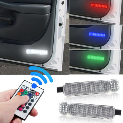 Picture of NDRUSH RGB LED Interior Door Panel Courtesy Light Door Light Assembly Compatible with Silverado/Sierra C/K 1500 2500 3500 Pickup Suburban Tahoe Avalanche Yukon Cadillac Escalade