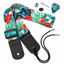 Picture of Dulphee Ukulele Strap Hawaiian Style Adjustable Uke Shoulder Strap for Soprano Concert Tenor Baritone Ukulele, Mandolin and Banjo(Flower)