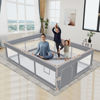 Picture of besuhot Extra Large Baby Playpen 74x 50 Inch Playpen for Babies and Toddlers with Anti-Slip Suckers and Zipper Gate, Safety Baby Activity Center for Indoor & Outdoor