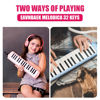 Picture of Eavnbaek 32 Keys Melodica Instrument, Soprano Melodica Air Piano Keyboard Pianica with 2 Soft Long Tubes, 2 Short Mouthpieces and Carrying Bag (Pink)