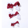 Picture of Maroon and White Bows for Girls,6PCS Hand-made Grosgrain Ribbon Hair Bows Alligator Clips Hair Accessories for Little Teen Toddler Girls Kids (Maroon/White)