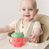 Picture of Itzy Ritzy Toddler Snack Cup - Spill-Proof Snack Cup for Toddlers with Soft Silicone Lid for Easy Food Access - Easy-To-Hold Kids Snack Container With Handles - Ideal for 12 months & Up (Strawberry)