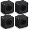 Picture of 4 Pcs Microphone Flag Station Portable Square Cube Shaped Mic Flags ABS Foam Microphone Flag Microphone Accessories for Interview KTV Reporter Host (Black)
