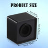 Picture of 4 Pcs Microphone Flag Station Portable Square Cube Shaped Mic Flags ABS Foam Microphone Flag Microphone Accessories for Interview KTV Reporter Host (Black)