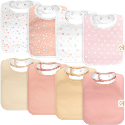 Picture of KeaBabies 8-Pack Organic Baby Bibs for Boy, Girl, Drool Bibs for Baby Boy & Girl Toddler, Infant Bibs, Cotton Bibs, Super Absorbent Drooling Teething Bibs (Butterflies)