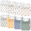 Picture of KeaBabies 8-Pack Organic Baby Bibs for Boy, Girl, Drool Bibs for Baby Boy & Girl Toddler, Infant Bibs, Cotton Bibs, Super Absorbent Drooling Teething Bibs (Pets & Paws)