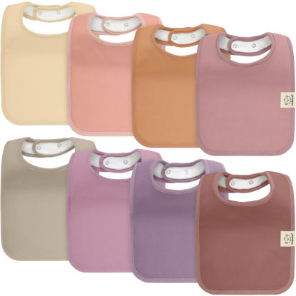 Picture of KeaBabies 8-Pack Organic Baby Bibs for Boy, Girl, Drool Bibs for Baby Boy & Girl Toddler, Infant Bibs, Cotton Bibs, Super Absorbent Drooling Teething Bibs (Mauve)