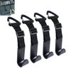 Picture of Amooca Headrest Hooks for Car Adjustable 4 Pack Vehicle Seat Back Organizer Storage Hanger Holder for Purse Bags Universal Fit Clip Black