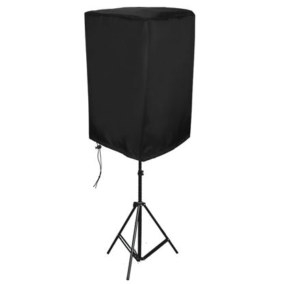 Picture of 15 Inch Outdoor Powered Speaker Cover, Upright Speaker Cover Cloth Speaker Cover Bag Speaker Protective Cover Sunscreen Waterproof Audio Dust Protection Bag (Black)
