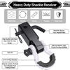 Picture of AUTOBOTS Shackle Hitch Receiver 2", 45,000 Lbs Break Strength Heavy Duty Receiver with 5/8" Screw Pin, 3/4" D Ring Shackles, Towing Accessories for Vehicle Recovery Off-Road, White&Black