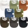 Picture of 8-Pack Organic Baby Bibs for Baby Girls, Baby Boys - Cotton Cloth Baby Boy Bibs, Baby Girl Bibs for Drooling and Teething, Absorbent Drool Bibs for Spit Ups, Toddler Bib, Newborn Infant Bibs (Basics)