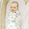 Picture of GRSSDER Baby Blankets Super Soft Jersey Knit Swaddle Blanket for Baby Girls and Boys, Double Layer Receiving Blankets 34 x 44 Inches Extra Large for Baby Show Gift, Grass Pattern